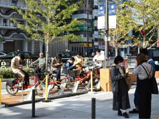 シェアサイクル器具又はシェア電動モビリティ器具の設置・管理イメージ